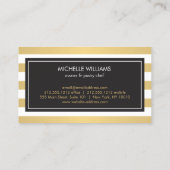 Carte De Visite Cuillère à Whisk Or Gratté Luxe Boulangerie Logo, (Dos)