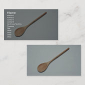 Carte De Visite Cuillère en bois pour le travail de cuisine (Devant / Derrière)