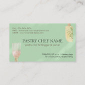 Carte De Visite Cuillère pâtissière douce Ombre verte Spatula Chef (Dos)