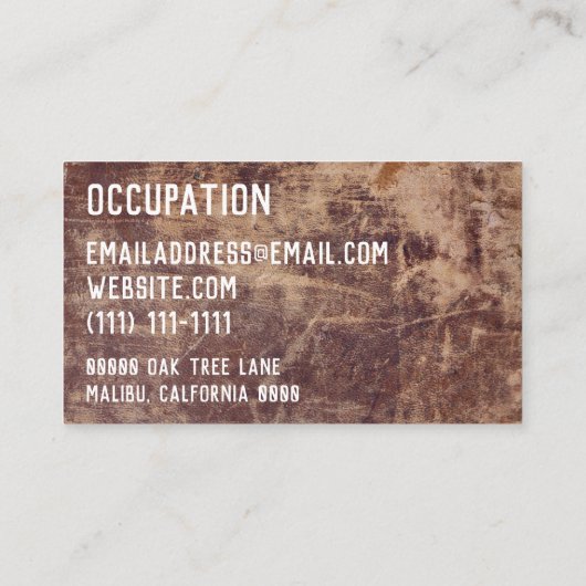 Carte De Visite Cuir (Dos)