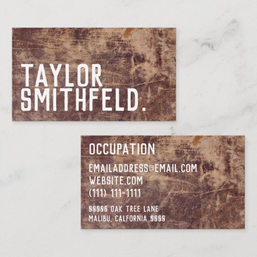 Carte De Visite Cuir (Devant / Derrière)