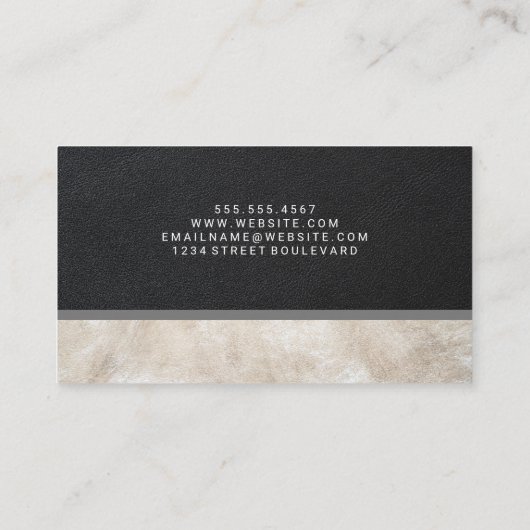 Carte De Visite Cuir à deux tons | Conseil (Dos)