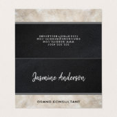 Carte De Visite Cuir à deux tons | Conseil (Extérieur déplié)