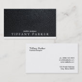 Carte De Visite Cuir / Accentuation blanche (Devant / Derrière)