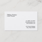 Carte De Visite Cuir / Accentuation blanche (Dos)