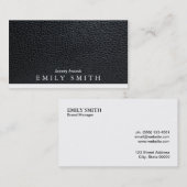 Carte De Visite Cuir / Accentuation blanche (Devant / Derrière)