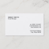 Carte De Visite Cuir / Accentuation blanche (Dos)