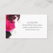 Carte De Visite Cuir | Artistique brossé coloré (Dos)