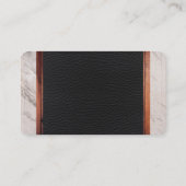 Carte De Visite Cuir avec marbre et finition bois (Dos)