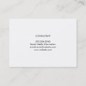 Carte De Visite Cuir blanc élégant professionnel (Dos)