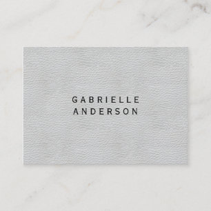 Carte De Visite Cuir blanc élégant professionnel