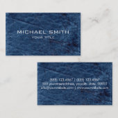 Carte De Visite Cuir bleu (Devant / Derrière)