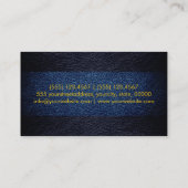 Carte De Visite Cuir bleu et noir (Dos)