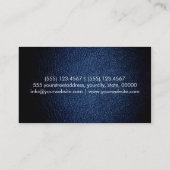 Carte De Visite Cuir bleu-foncé (Dos)