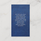 Carte De Visite Cuir bleu | Monogramme (Dos)