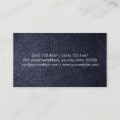 Carte De Visite Cuir bleu noir (Dos)