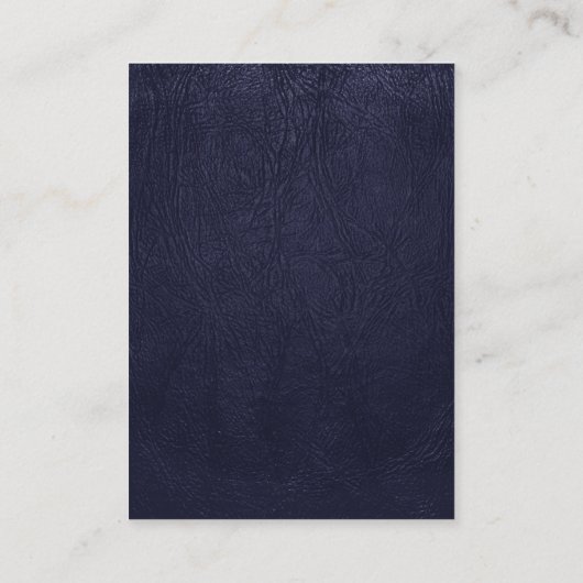 Carte De Visite Cuir bleu, Texture en cuir, Arrière - plan en cuir (Dos)