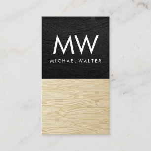 Carte De Visite Cuir   Bois