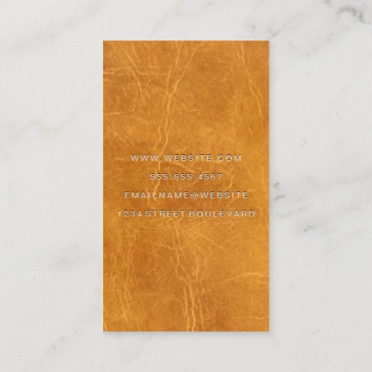 Carte De Visite Cuir Brown (Dos)