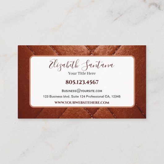 Carte De Visite Cuir Brown (Dos)