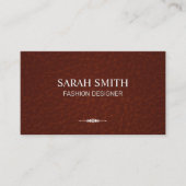 Carte De Visite Cuir Brown | Élément élégant (Devant)