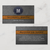 Carte De Visite Cuir Brown et noir (Devant / Derrière)