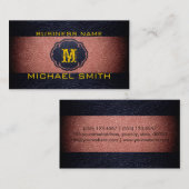 Carte De Visite Cuir Brown et noir (Devant / Derrière)