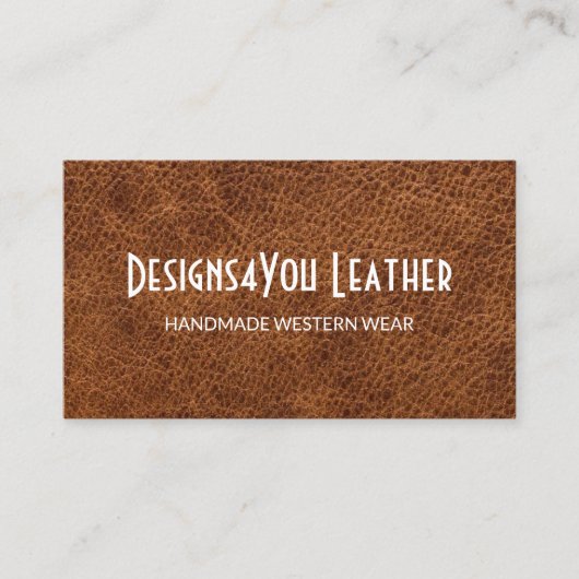 Carte De Visite Cuir Brown Faux (Devant)