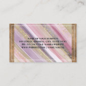 Carte De Visite Cuir Brown | Flacons d'or peint à la main (Dos)