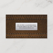 Carte De Visite Cuir Brown | Matière pointillée (Dos)