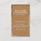 Carte De Visite Cuir Brown usé (Devant)