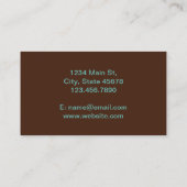 Carte De Visite cuir brun rustique croix de l'ouest (Dos)