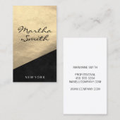 Carte De Visite Cuir Chic Faux | Executive III (Devant / Derrière)