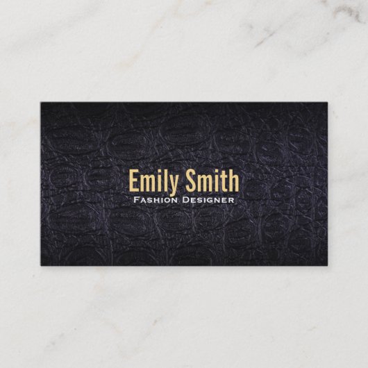 Carte De Visite Cuir (crocodile) (Devant)