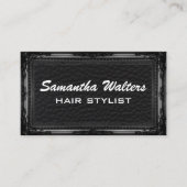 Carte De Visite Cuir de luxe | Cadre antique (Devant)