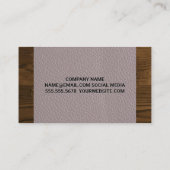 Carte De Visite Cuir | Découpe en bois (Dos)