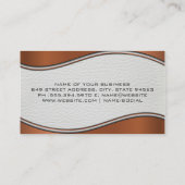 Carte De Visite Cuir | Découpe métallique (Dos)