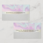 Carte De Visite Cuir | Découpe métallique | Pastel Liquid Arrière (Devant / Derrière)