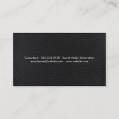 Carte De Visite Cuir élégant avec finition métallique de luxe (Dos)