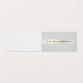 Carte De Visite Cuir élégant avec finition métallique de luxe (Extérieur déplié)