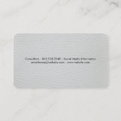 Carte De Visite Cuir élégant avec finition métallique de luxe (Dos)