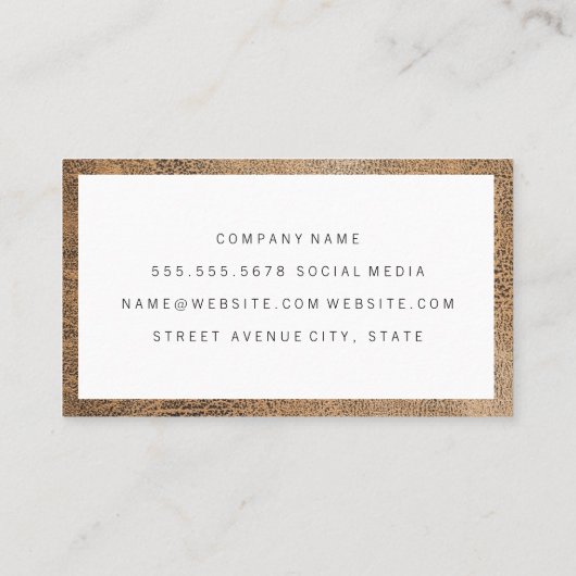 Carte De Visite Cuir en marbre (Dos)