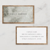 Carte De Visite Cuir en marbre (Devant / Derrière)