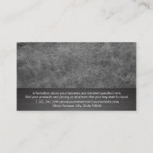 Carte De Visite Cuir et métal | Bâtiments Embossés En Or (Dos)