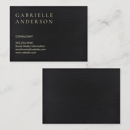 Carte De Visite Cuir | exécutif (Devant / Derrière)