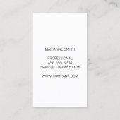 Carte De Visite Cuir Faux Chic | Exécutif (Dos)