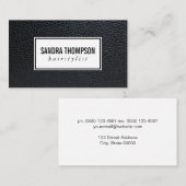 Carte De Visite Cuir Faux classique (Devant / Derrière)