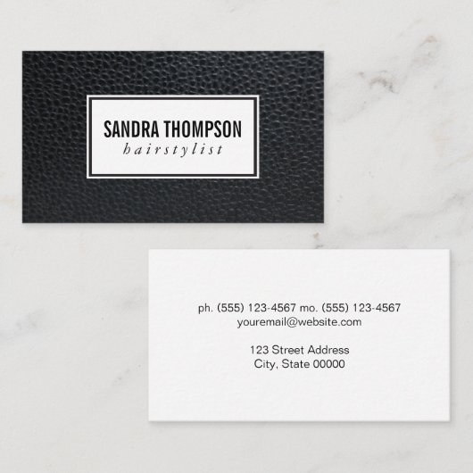 Carte De Visite Cuir Faux classique (Devant / Derrière)