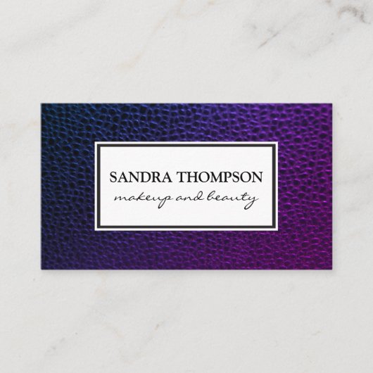 Carte De Visite Cuir Faux contemporain / Cadre blanc (Devant)