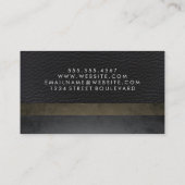 Carte De Visite Cuir Faux moderne avec texture chic (Dos)